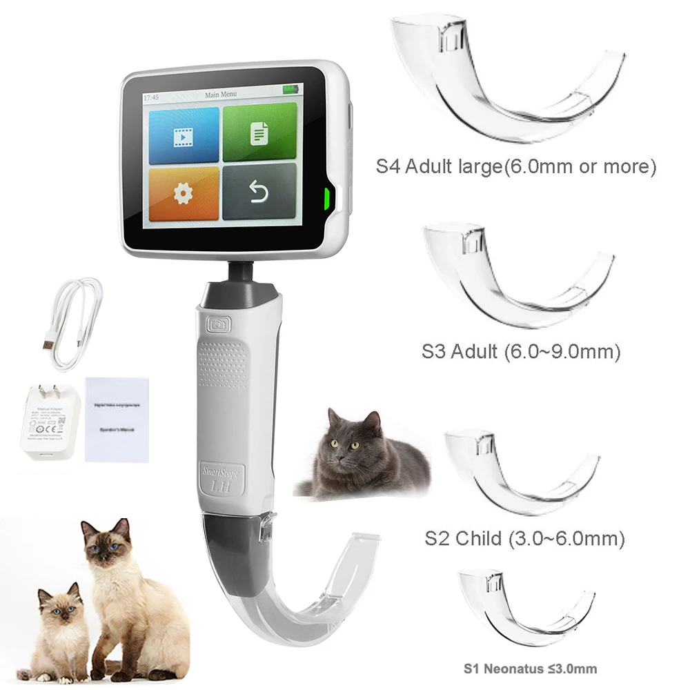 SinoheroPortableVeterinaryDigitalVideoLaryngoscopeHandheldVET