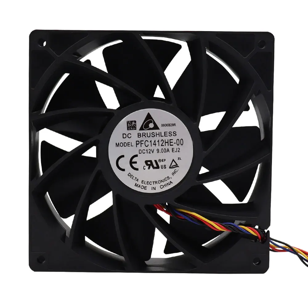 Miner Server Cooling Fan 14038 PFC1412HE-00 12V 9.00A for 