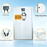 Panneau solaire en verre trempé 100W, modules PV portables à haute efficacité, 100 watts, étanches, pour batteries 12V, caravane, camping-car, bateau, yacht, marine, toit de maison. 3