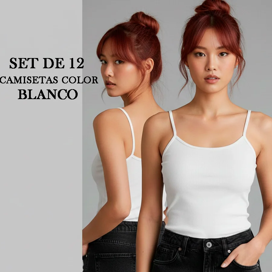 Mega Pack X12 "Essential White" T-Shirts – Premium Basic Tank Tops