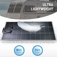 Kit de panneaux solaires flexibles 250W, 2 modules solaires monocristallins 125W 18V avec contrôleur de charge solaire 20A et câbles, système solaire complet IP67 étanche et léger pour camping-car, camping, bateau, charge de batterie 12V 2