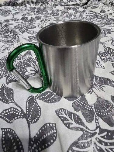 220Ml Stainless Steel Cup for Camping Traveling Outdoor Cup with Handle Carabiner Climbing Backpacking Hiking Portable Cups photo review