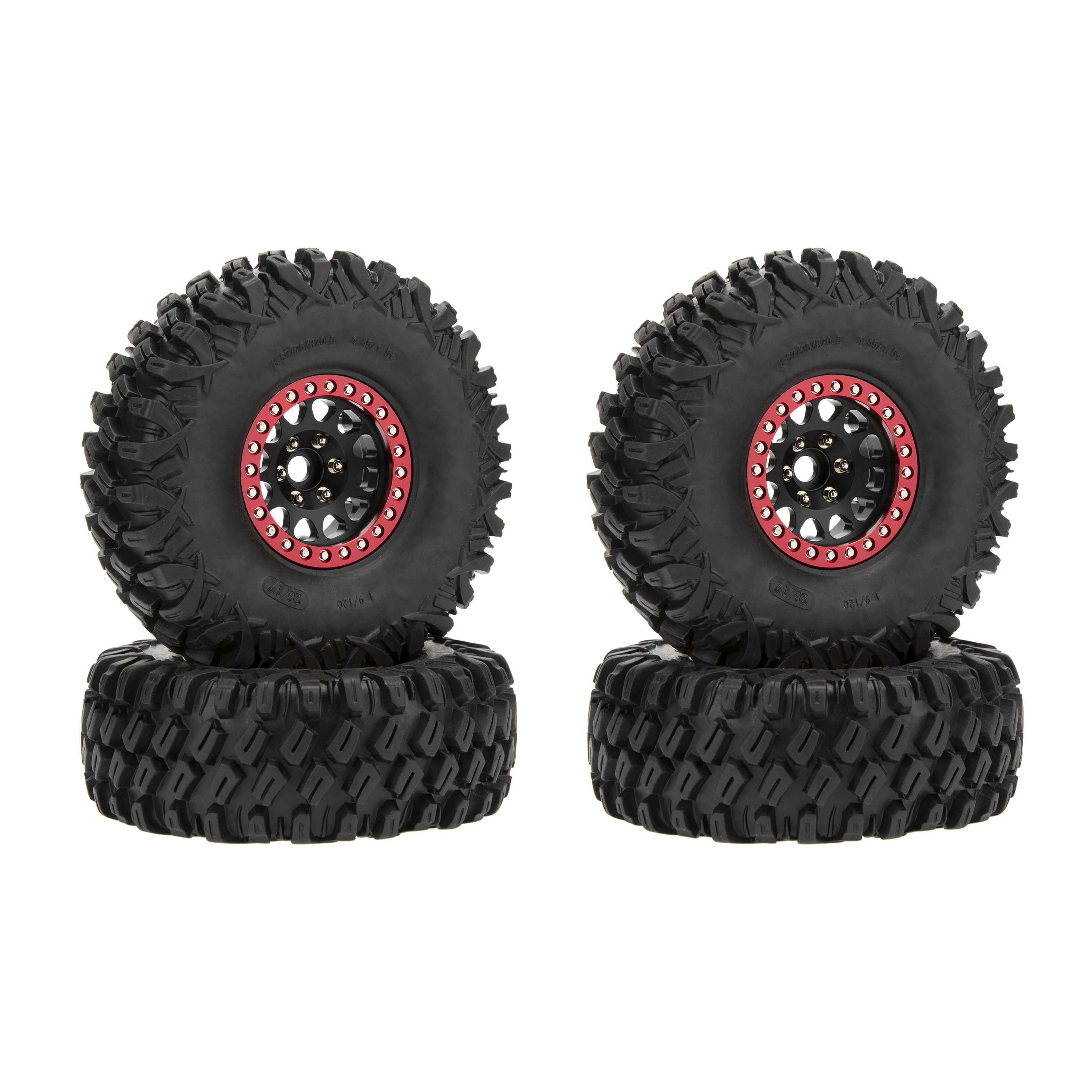 

MEUS 4 шт. 1,9 дюймов алюминиевый сплав колеса и Резина комплект шин для 1/10 RC Rock Crawler TRX4 Axial SCX10 90046 D90 Voodoo KLR