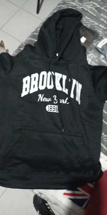 Brooklyn 1898 Hoodie - Cozy Alphabet Print Pullover Sweatshirt photo review