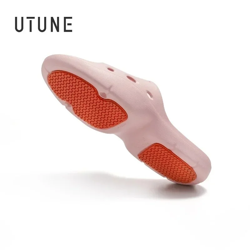 UTUNE-Rubber Non-Slip Sole Slippers for Men and Women Slides for