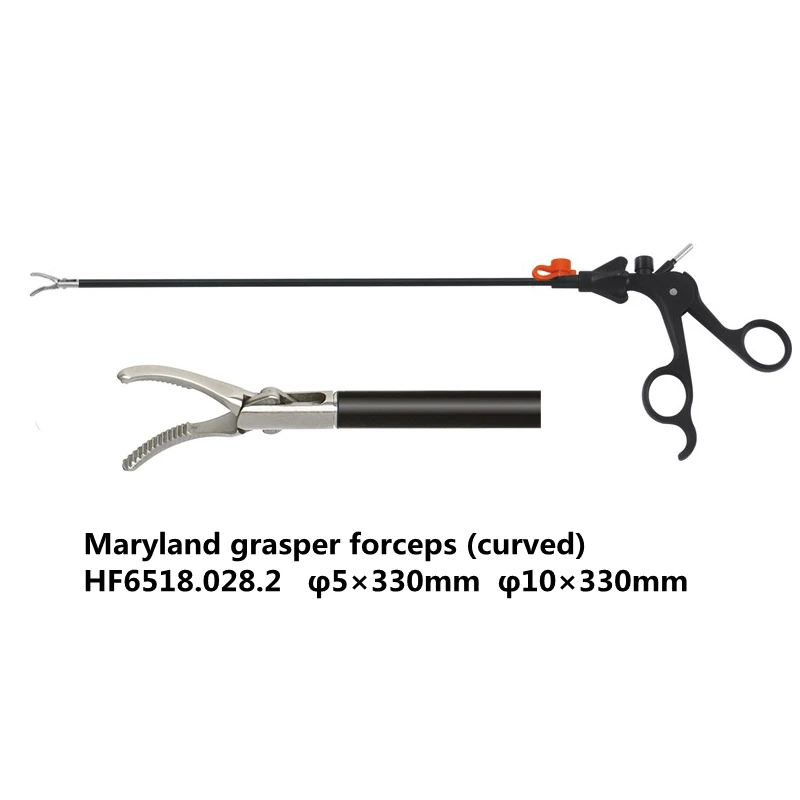 

5mm Medical Instruments Laparoscopic Grasping Forceps Dissector Reusable Curved Maryland Forceps Maryland Grasper Forceps