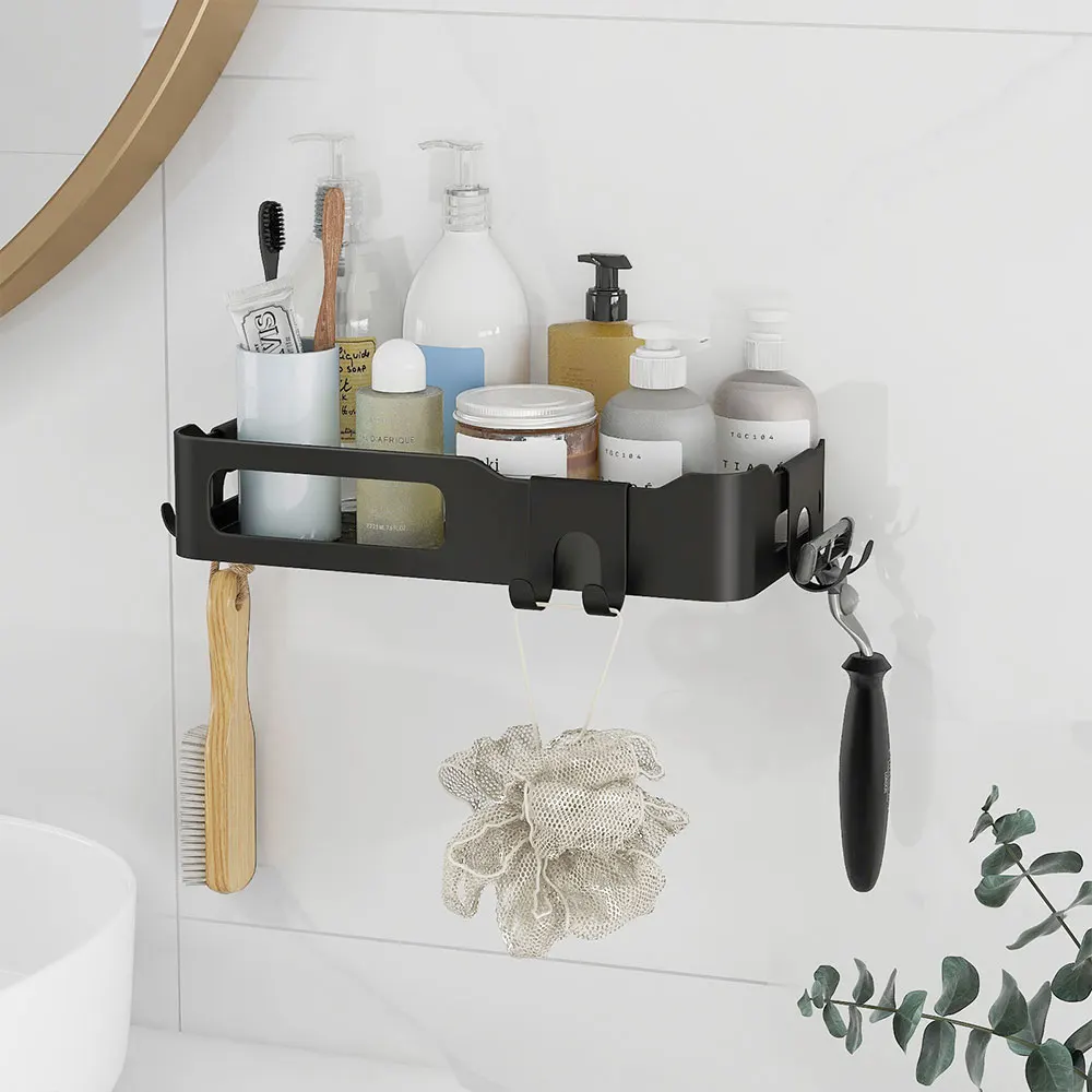 Bathroom Shelves Shower Organizer Corner Wall-Mounted Shampoo Holder With Razor Holder Kitchen Spice Rack Bathroom Accessories