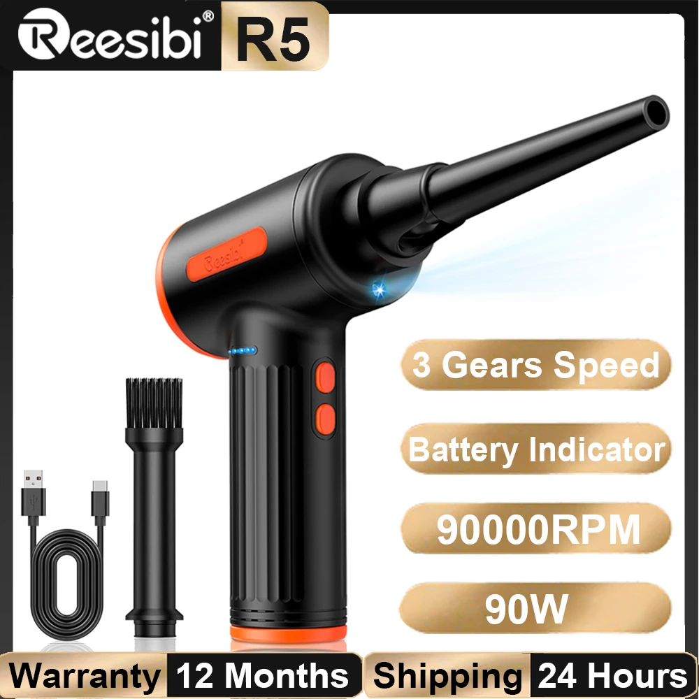 90000rpm Reesibi R5 Air Duster Upgread Fast Open Crodless Electric Air