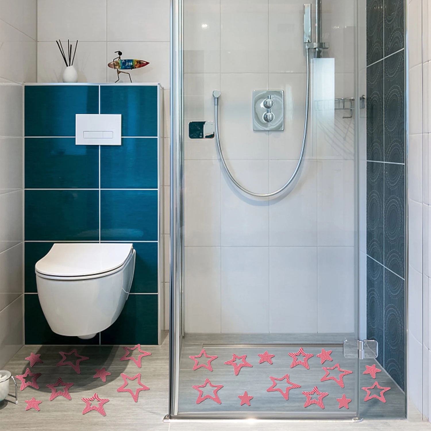 10pcs Star-Shaped Bathtub Stickers Waterproof Anti-Slip Floor Stair Tape Swing Pool Floor Anti-skid Pad
