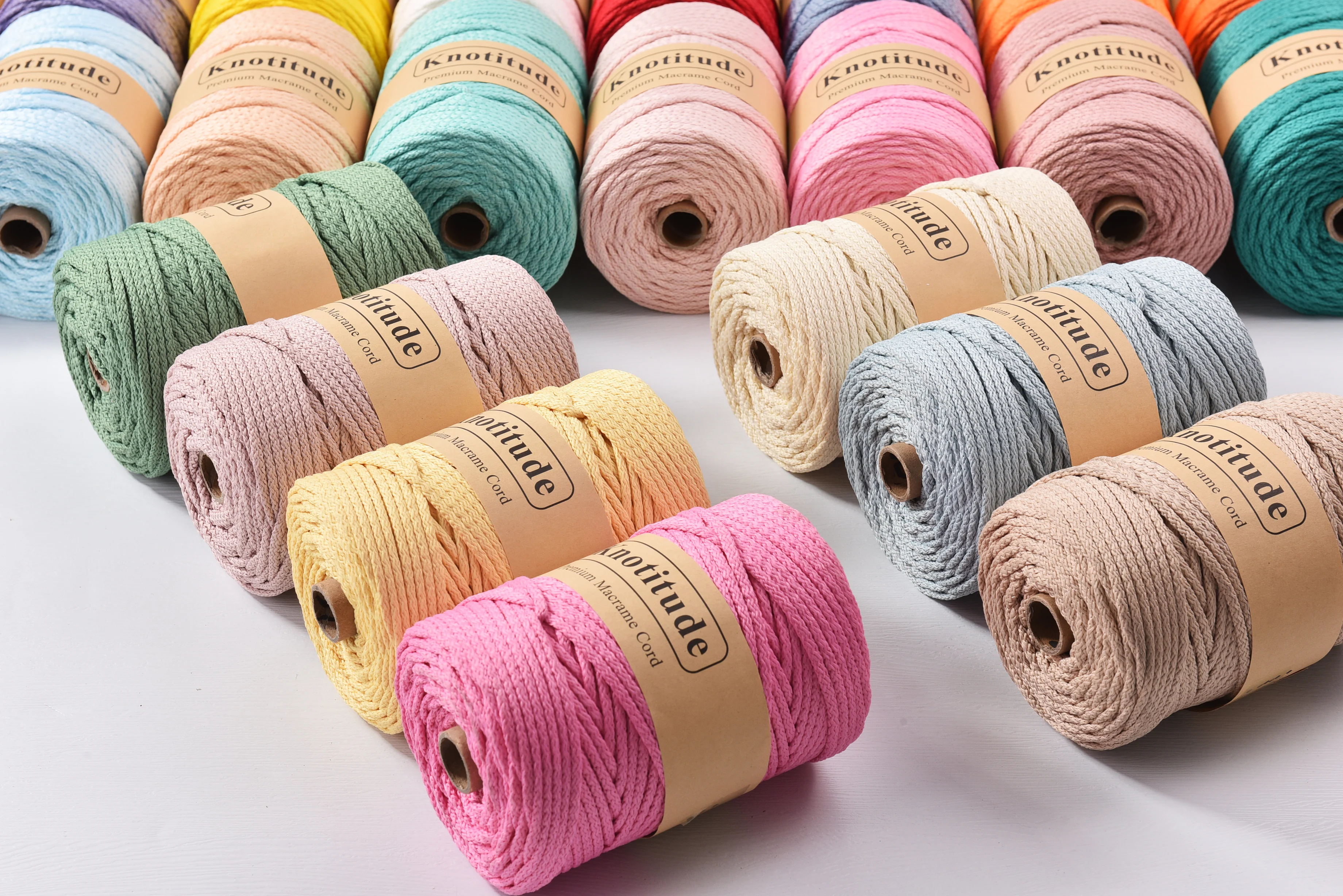 Hammock cord 5MM Soft Polyester Crochet cord 135meters a Roll Macrame cord. Unique Polyester knitting yarn  Basket knitting Yarn 3