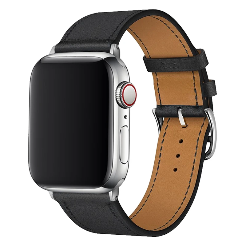 애플 워치 밴드용 가죽 스트랩, 비즈니스 가죽 팔찌, iWatch 시리즈 울트라 8 7 6 se 5 3, 44mm, 49mm, 45mm, 41mm, 38mm, 42mm, 40mm