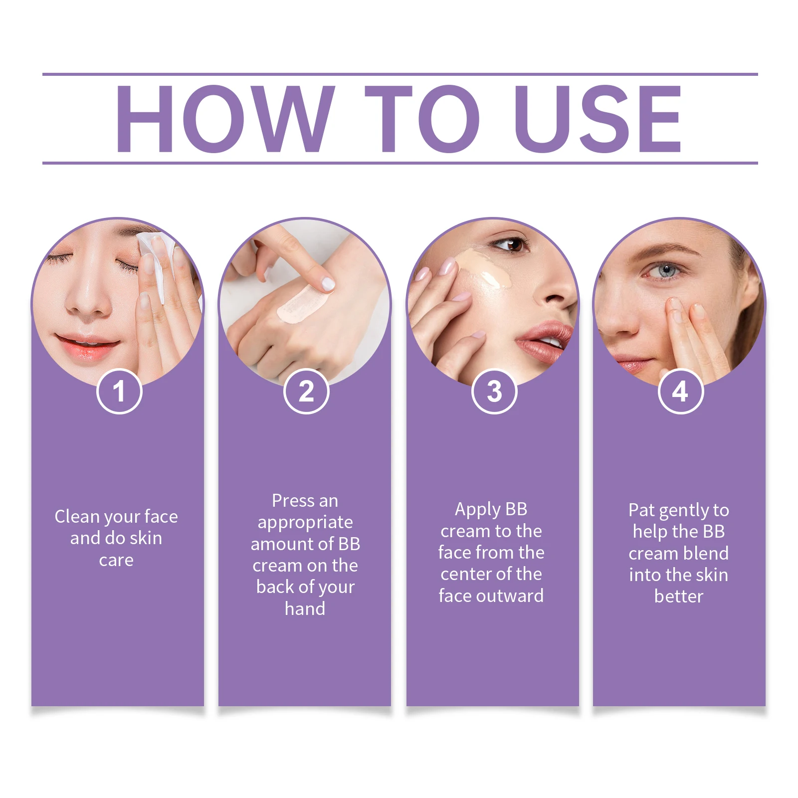 EELHOPE Face BB Cream Beauty Makeup Prefect Cover Pore Deeply Moisturizing Lasting Makeup Oil Control Non-sticky Face BB Cream