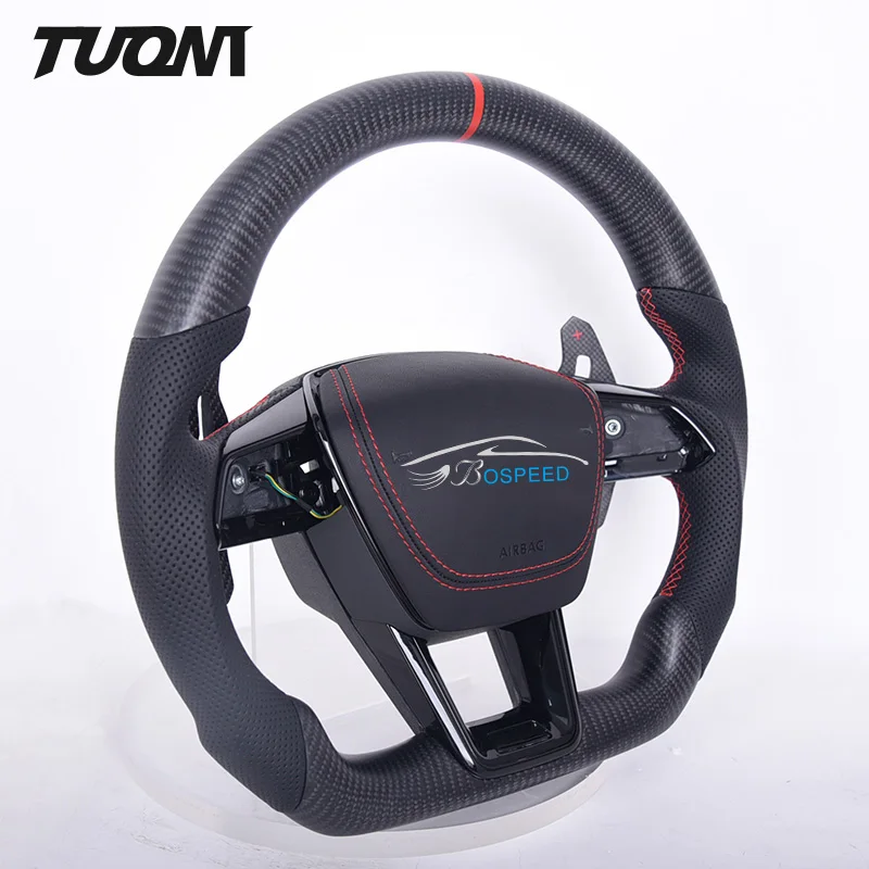 

Fit For Audi A3 8Y A4 B8 A6 C6 A7 Q3 Q5 S3 8V S4 Rs3 Rs7 TT 8J MK2 R8 SQ5 Sports Forged Carbon Fiber Led Cars Steering Wheel