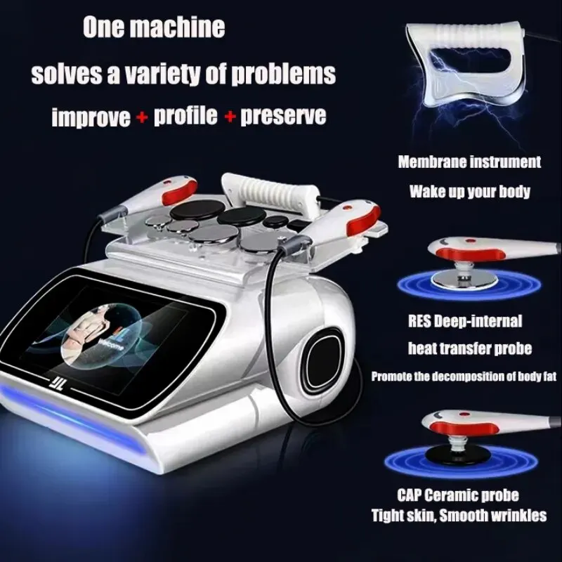 

Multifunctional radio frequency treatment machine for body shaping, skin tightening and elimination of facial wrinkles