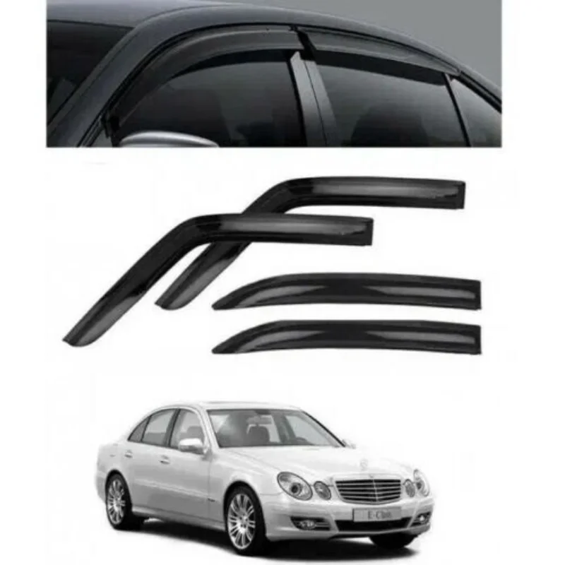 Auto fenster zubehör Für Mercedes W211 2002-2009 Sport Stil fenster  deflektor regen abdeckung visier markisen - AliExpress