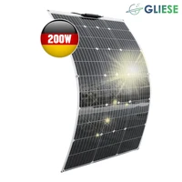 Panneau solaire flexible de 200 W, panneau solaire 12 V, cellule photovoltaïque monocristalline pour camping-car, caravane et camping. 1