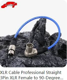 XLR-Kabel, 3-poliger Stecker auf Buchse, Kanonen-Mikrofonleitung für Pro-Aufnahmen, Verlängerungskabel, symmetrischer XLR-Mixer, Lautsprecher, Verstärker, Live – Detail 23