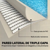 Piscine tubulaire rectangulaire 316x238x66,5 cm – 3700 L, structure métallique stable, liner triple couche, résistante, montage facile, jardin – Gris 8