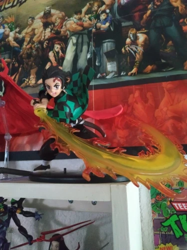 Hot Demon Slayer Anime Figure Tanjirou Agatsuma Zenitsu Kyoujurou Anime Model Action Figure PVC collection Toy for Kids Gift photo review