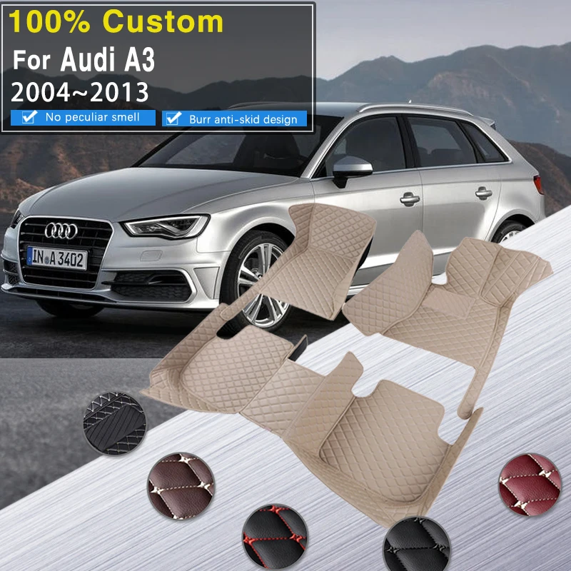 Tappetino Per Auto S Per Audi A3 Sportback 8P 2004 ~ 2013 Alfombrilla Coche Tappetino Per La Decorazione D'Interni Dell'Auto Pisos Para Autos Accessor