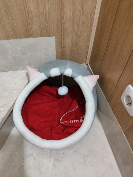 Cama para gatos de sueño profundo, cama para mascotas de dibujos animados, plegable, extraíble, lavable, cama para mascotas, alfombrilla para perros pequeños, bolsa, cueva, cama para gatos photo review