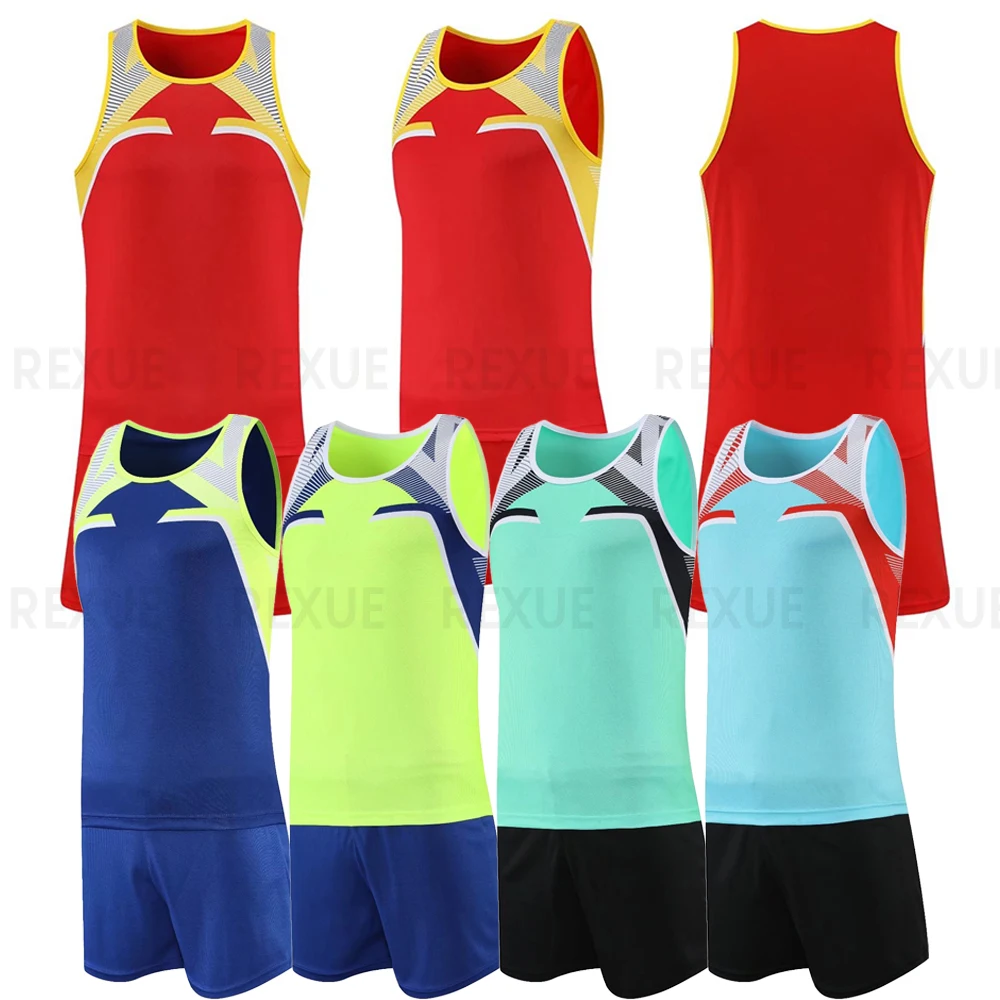 2 Pcs/Set Sports Set Men's Suits Running Shirts/Vests+Sports Shorts Jogging Mens High quality tennis jerseys badminton shirt