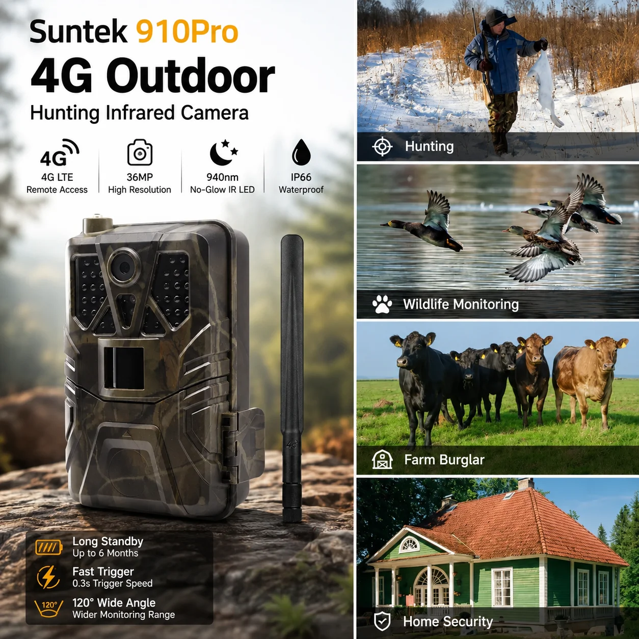 Outdoor 4K 30fps Video APP Trail Camera Cloud Service 4G 30MP Live Stream Media Wild Hunting Camera Night Vision PhotoTrap Game