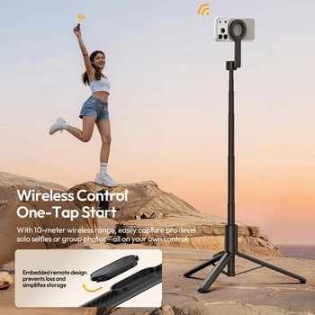 Ulanzi SK27 Portable Selfie Stick Tripod Magnetic Version/Phone Clamp Version 8-Section Pole Dynamic Vlog Tracking Vlog Shots