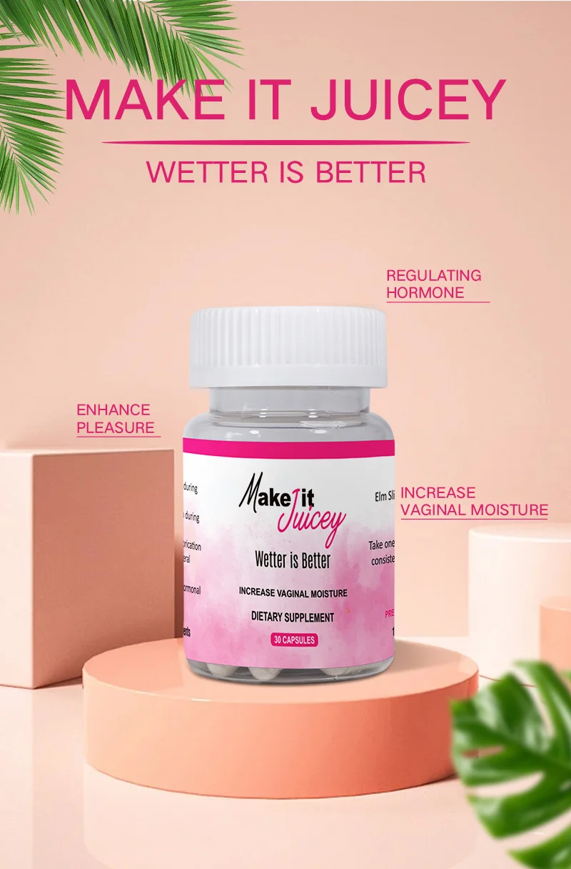 Slippery Elm Bark Capsules Natural Vaginal Yoni Wet Capsule Make It