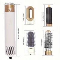 Ensemble de coiffage 5-en-1 pour cheveux, outils de coiffage professionnels pour la maison, fer à boucler, peigne à air chaud, lisseur, multifonctionnel, salon de coiffure 6