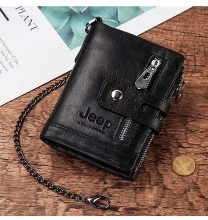 

JEEP Wallet 100% Genuine Leather Mens Wallet Card Holder Coin Money Pocket Gift Idea