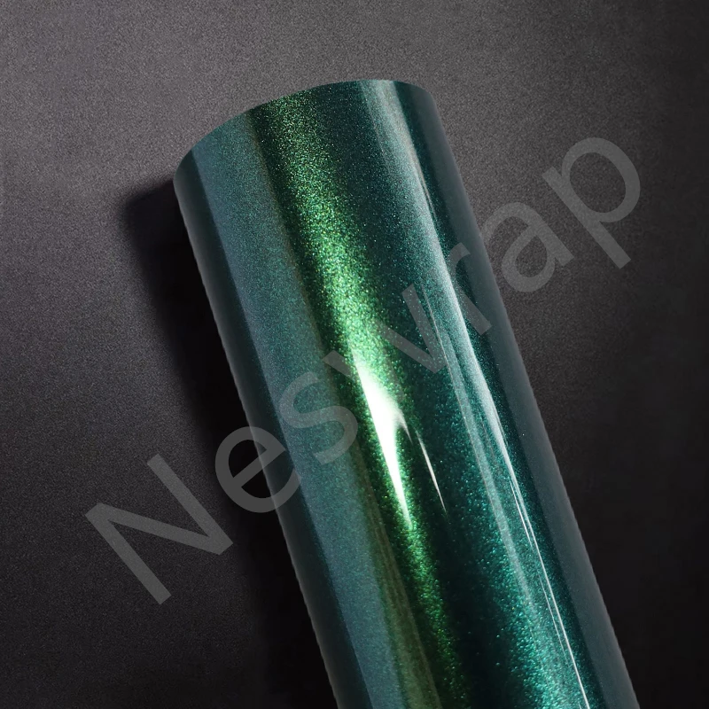 

Highest quality PET Royal Green vinyl wrap (PET Liner) Ultra Gloss Paint Metallic vinyl wrap For Car Wrap quality Warranty