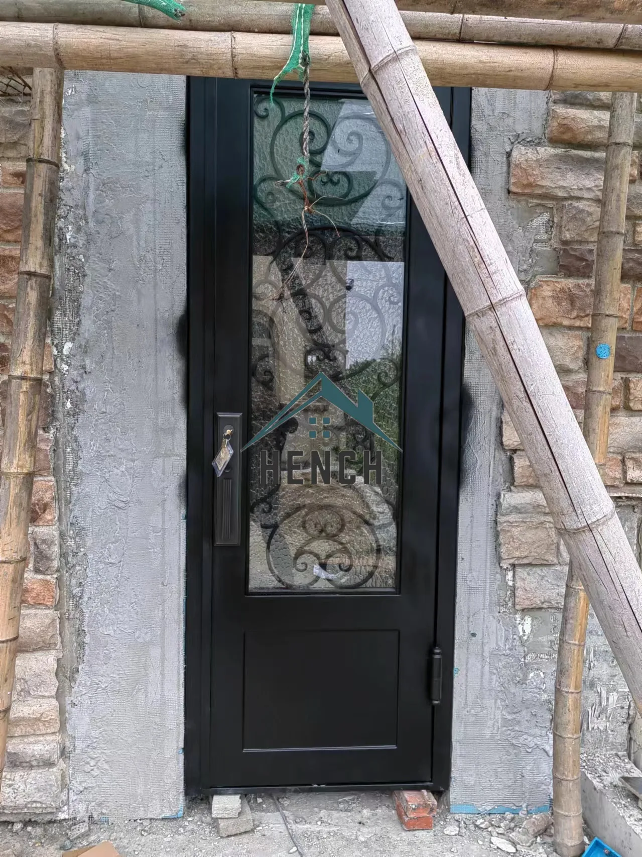 

Hench Custom Made Wrought Steel French Front Glass Iron Double Door China