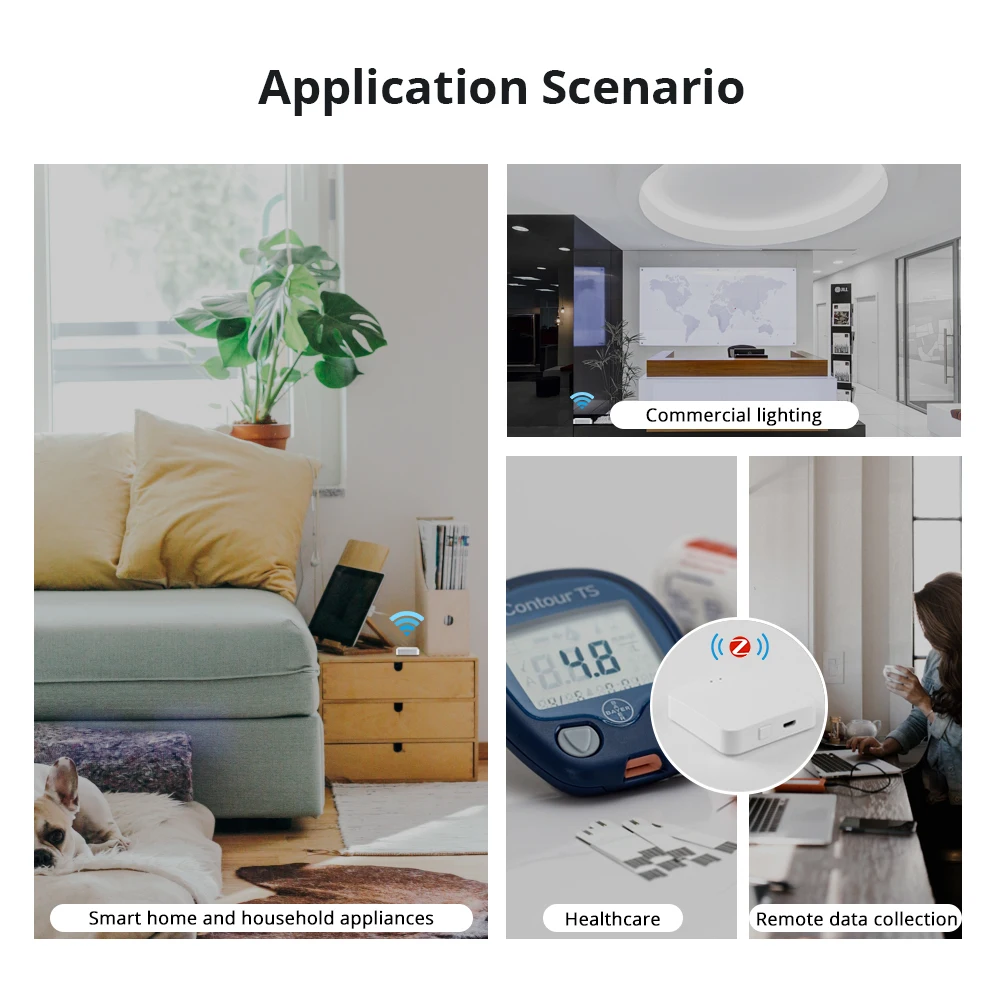 Smart Life Home Bridge Tuya Zigbee Wireless Hub Remote Control Door Sensor Smoke Sensor TH Water Leakage smart door sensor smart smoke detector smart water leak sensor