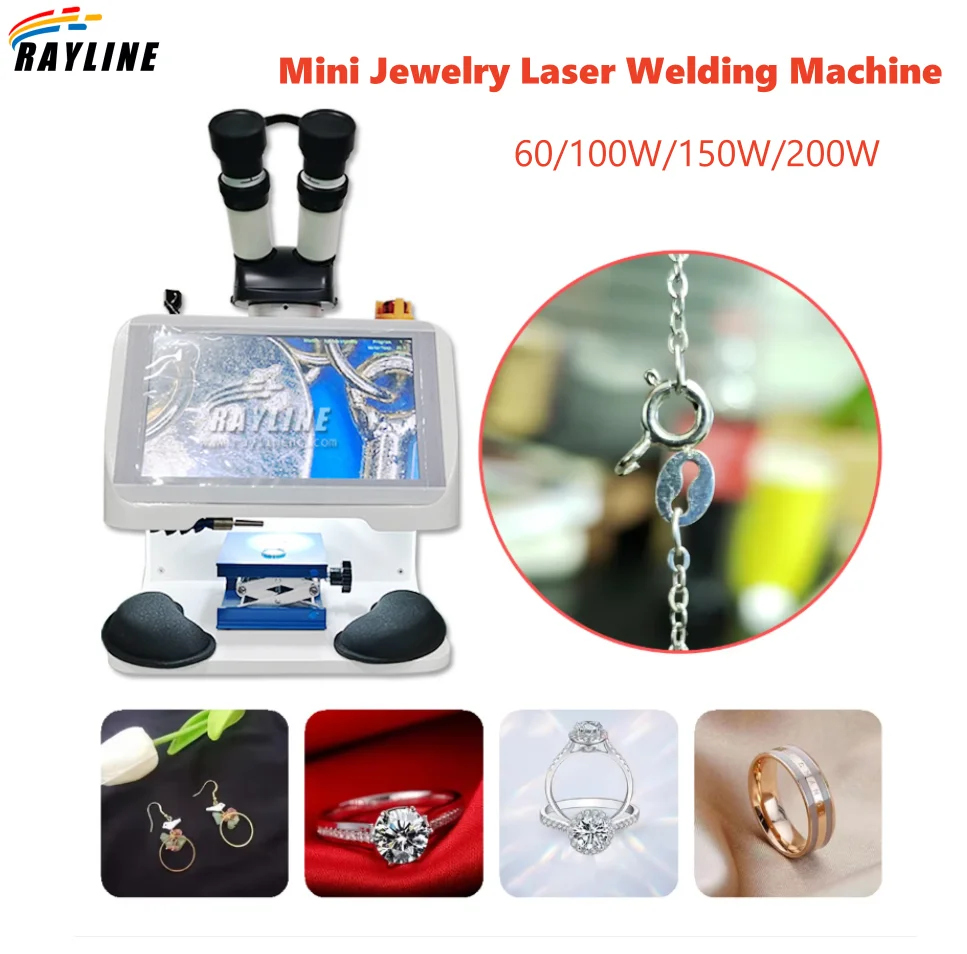 New 200W Micro Laser Welding Machine For Jewelry Ring Pendant  Touch Screen Laser Soldering Welder With CCD Microscope 220V 110V 4