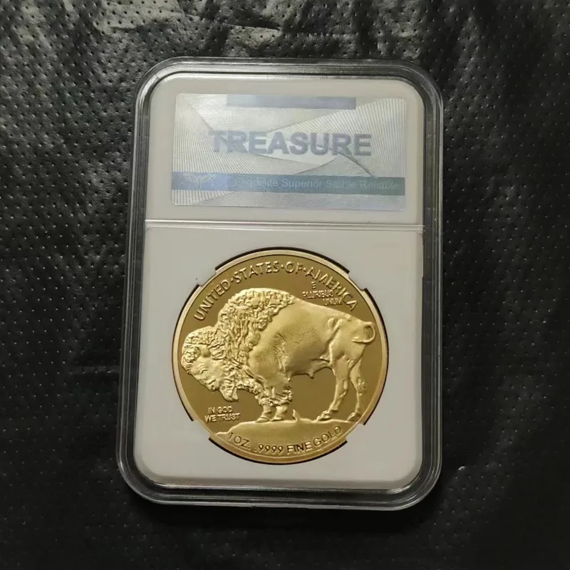 Limited Edition 2024 Non-currency Coin Liberty Indian Commemorative 24K Gold Plated American Coin Badge of Honor