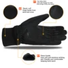 MOREOK Early Winter Thermal Gloves,Polar Fleece Touchscreen Warm Glove Anti-slip Driving,Riding,Running,Bike Cycling Gloves Men 2