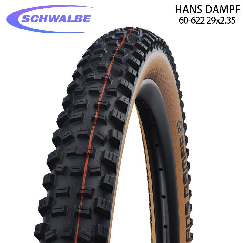 

SCHWALBE 29" inch HANS DAMPF 60-622 29x2.35 Bronze Edge Tubeless Folding Tire for Downhill Bicycle MTB Bike Tires Cycling Parts