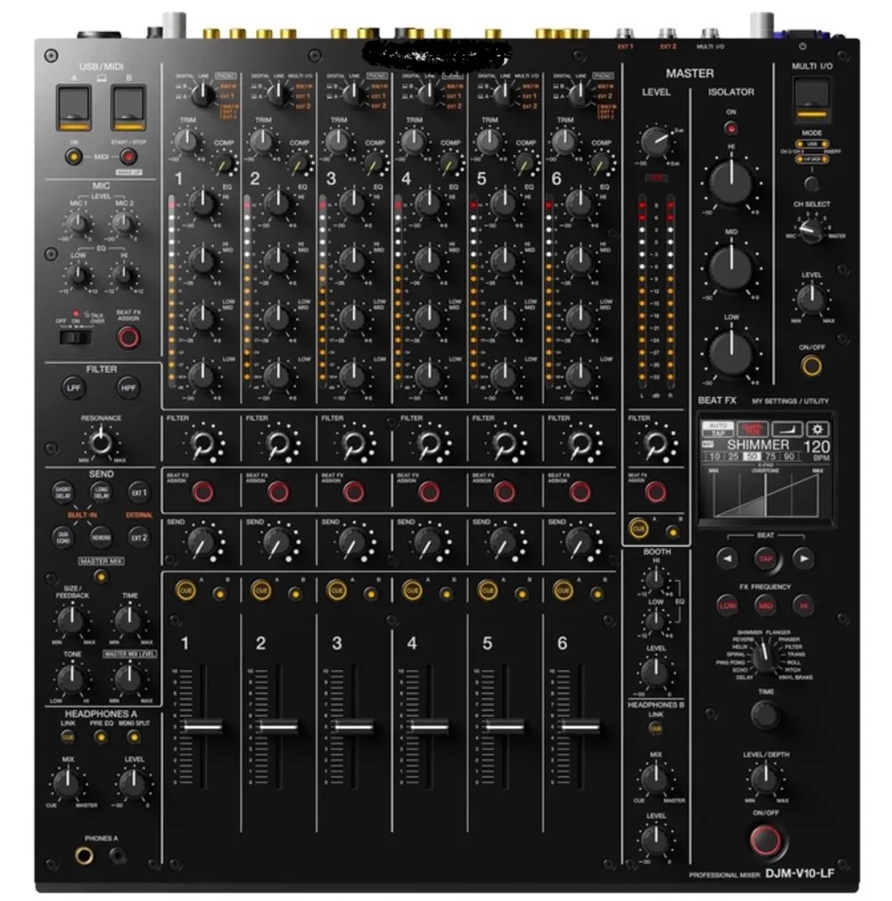 Mixer DJ Professionale DJM-V10-LF a 6 Canali con Fader Lungo, Stile Creativo, Best Seller