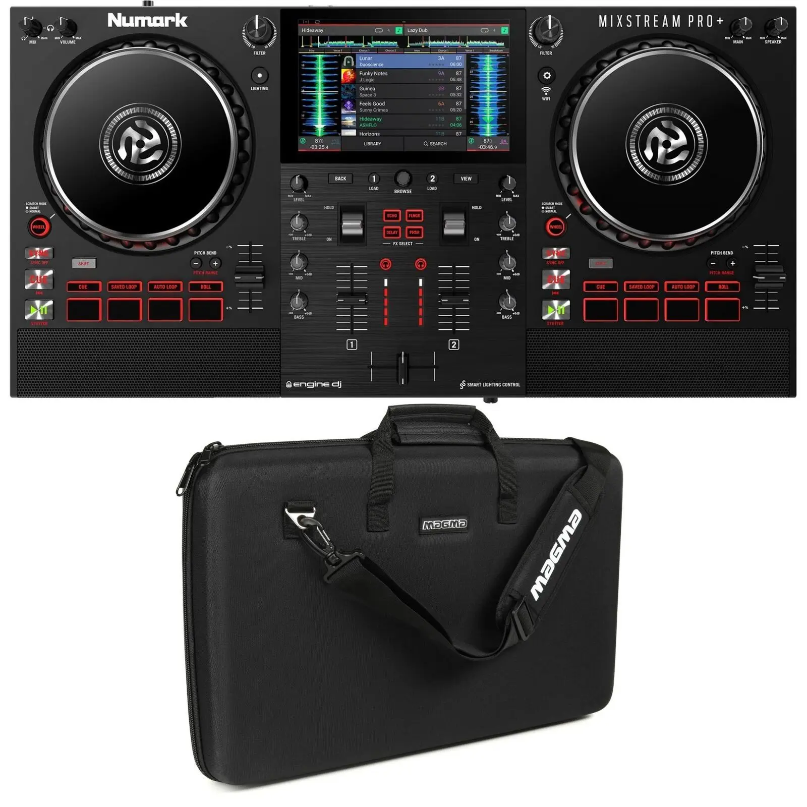 

Качественное значение Numark Mixstream Pro + 2-колодный автономный DJ-контроллер со стандартом