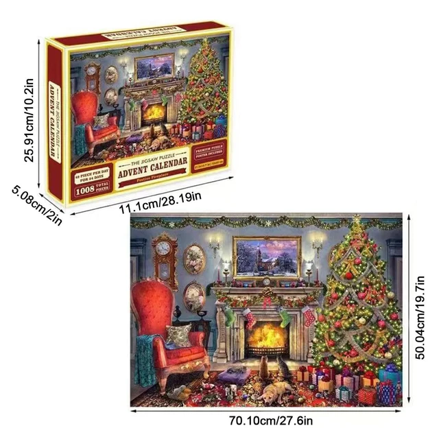 Tosekry Calendario Adviento 2023 Puzzle, 24 Cajas Calendario de Adviento  Árbol de Navidad Decoracion Navidad Adultos, Puzzle Advent Calendar de 1008  Piezas Regalos Para Adultos y Niños(B) : : Juguetes y juegos