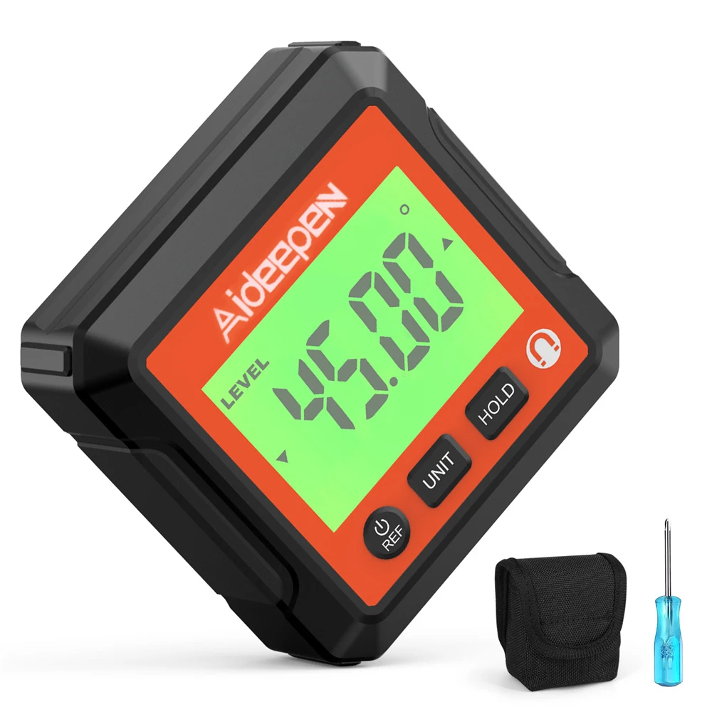 Digital Level Box Protractor Angle Finder 90 Degree Digital Protractor Angle Measure Inclinometer Magnetic Based Backlight