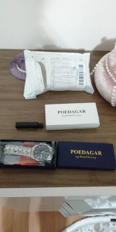 POEDAGAR Top Luxury Men Quartz Watch Waterproof Luminous Stainless Steel photo review