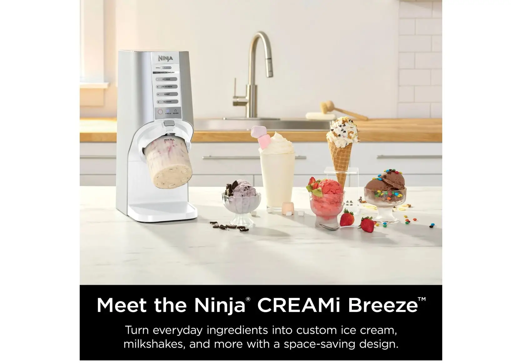 Original Authentic Creami Breeze Ice Cream Maker and Frozen Treat Maker NC100