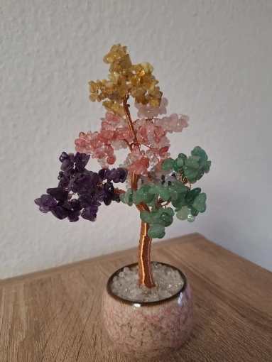 Arbre de Vie en Pierres Naturelles – Pot en Céramique