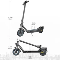 HiQiS Max Pro e-scooter 500W moteur 36V 15Ah 40KMH vitesse 50KM gamme 10 pouces pneu à Air pliant Scooter électrique pour adultes avec App 6