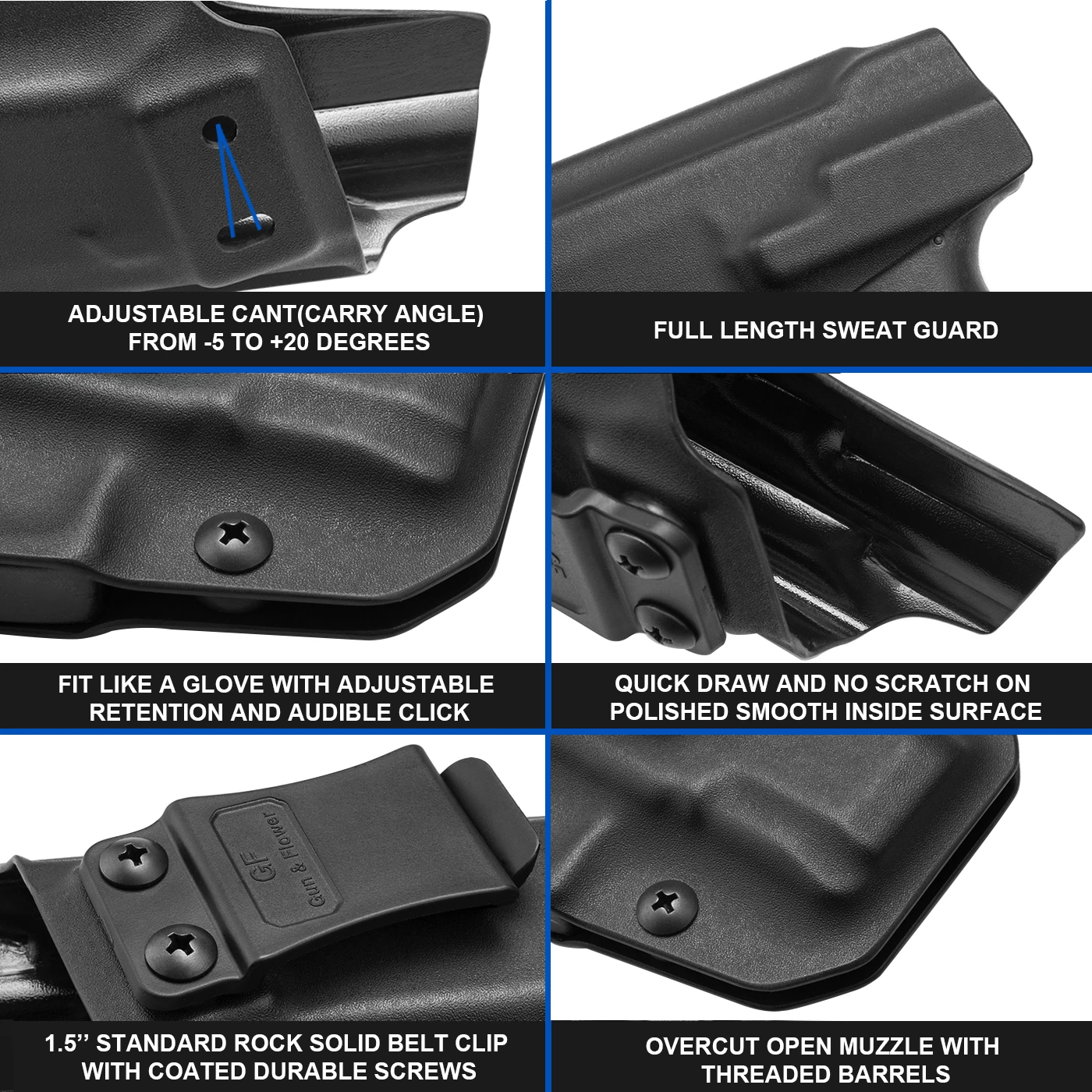IWB Kydex Holster Fits For Springfield Hellcat Concealment Carry Fast Draw Gun Bags Hunting Pistol Cases Right /Left Gun&Flower