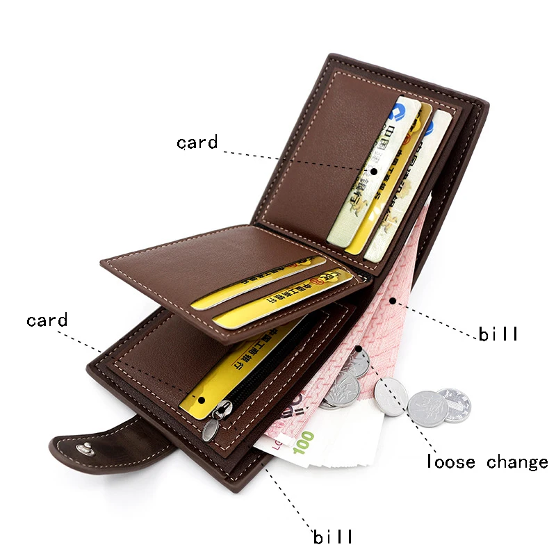 Men's Wallet Made Of Leather Genuine Purse Short Hasp Portmoney Slim Port  Money Billeteras Para Hombre Cuero Carteira Masculina