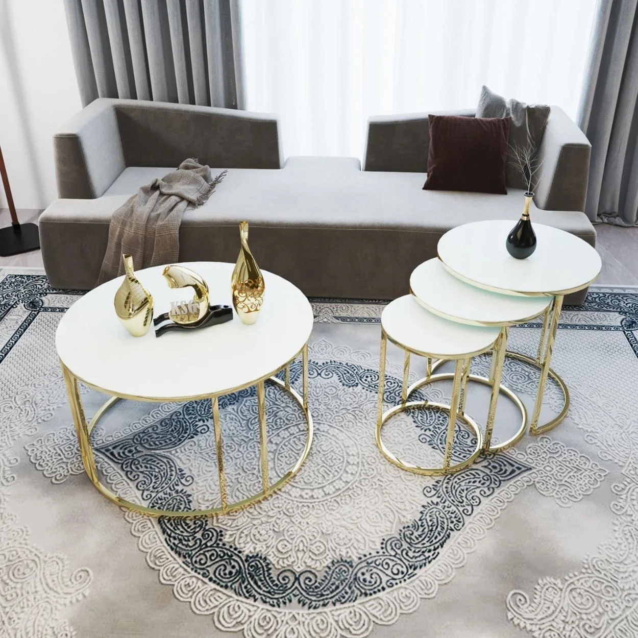 Glass mirror table set deals