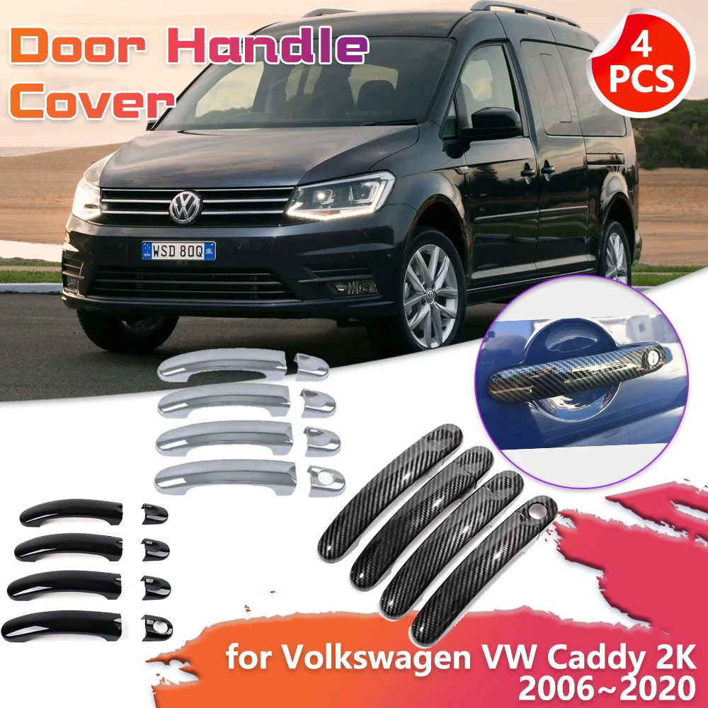 Couverture poignée de porte pour VW Caddy 2015-2020 3 Portes Acier inox 3x